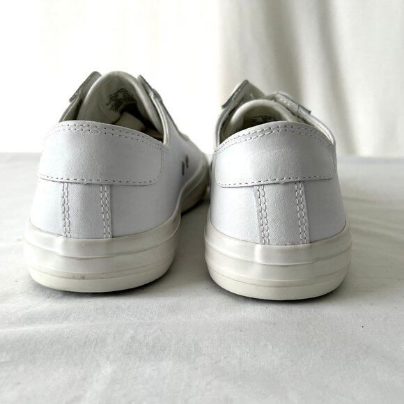 NEW Golf Sneakers Swing Dish Spike-less Traveler, White Coated Leather, Sz 9 - Picture 10 of 14